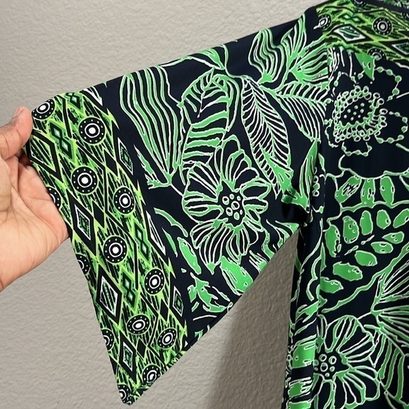 K Studio Dress, Women's Size 12 Navy Blue & Green, Shift - Picture 3 of 8